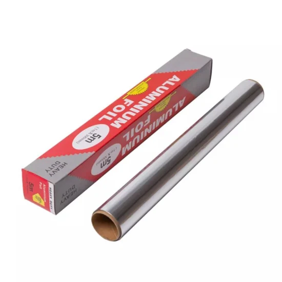 1235 8011 8009 Envoltura de papel de aluminio redondo desechable de 24 pulgadas Papel de aluminio de plástico puro de 20 micras para cocinar con papel de aluminio en horno Seguro