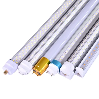 La tienda de aluminio en forma de V de la iluminación interior brillante estupenda de OEM&ODM enciende el tubo integrado T8 LED de los 4FT 8FT